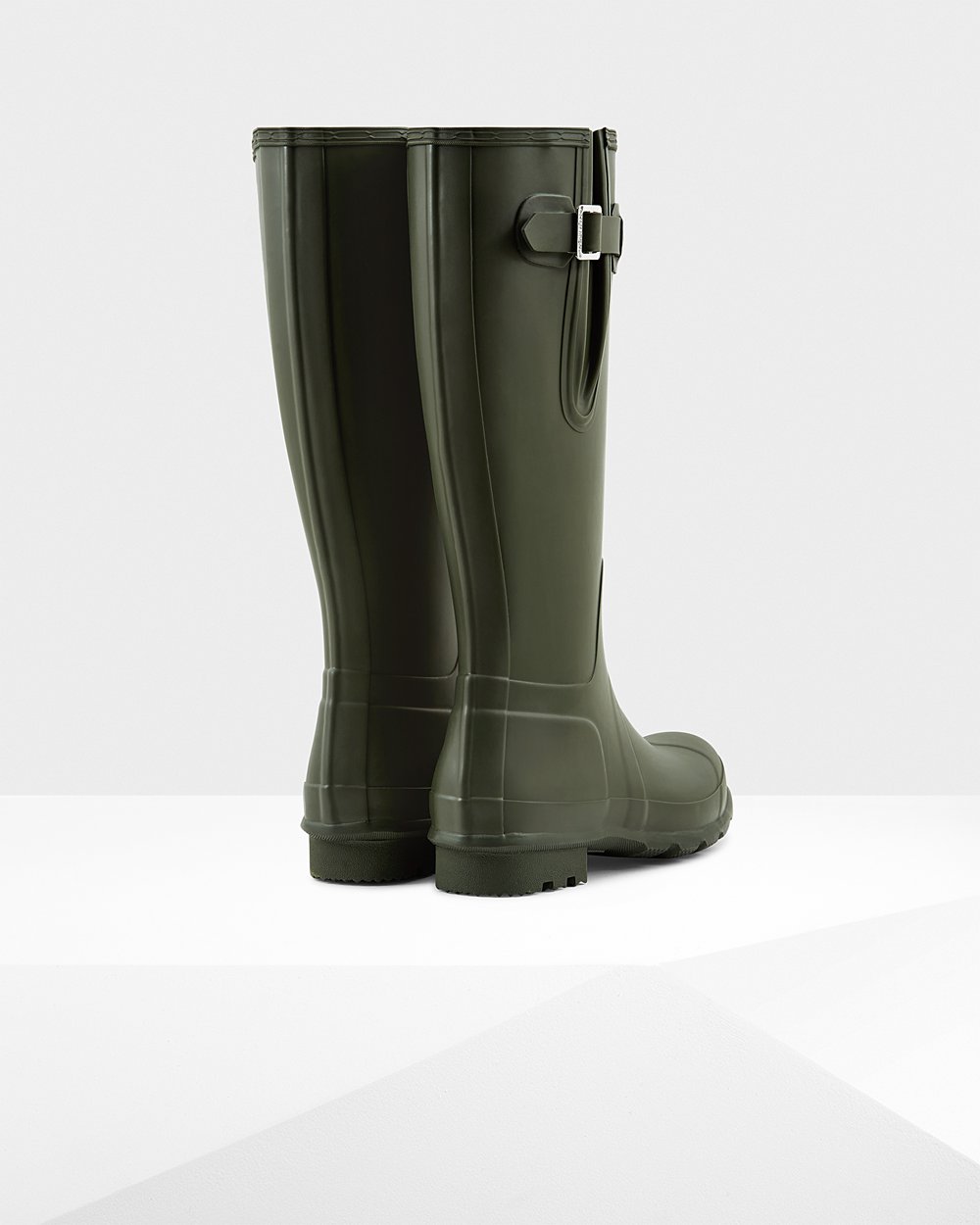 Hunter Hombre Original Side Adjustable - Botas de Lluvia Verde Oscuro Oliva - 418-AVMRSY